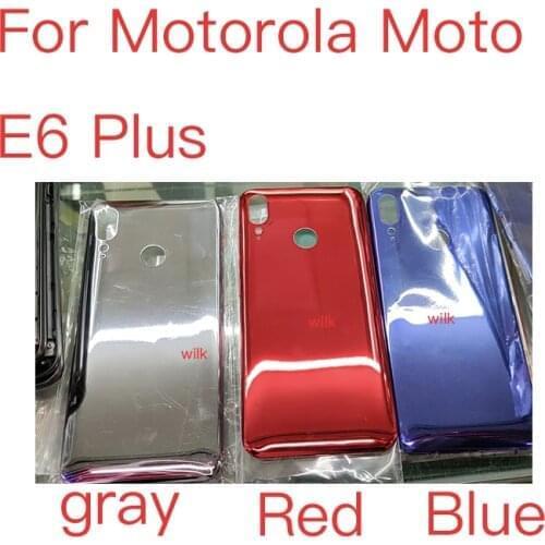 10pcs For Motorola Moto E6 Plus E6plus Back Battery Cover Housing Rear Back Cover Housing Case Repair Parts