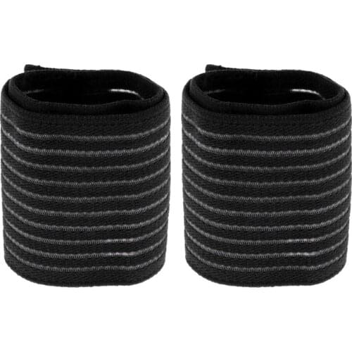 2 Pairs Premium Gym Hand Wristband Wrist Brace Compression Wrap Support Strap Bandage Guard