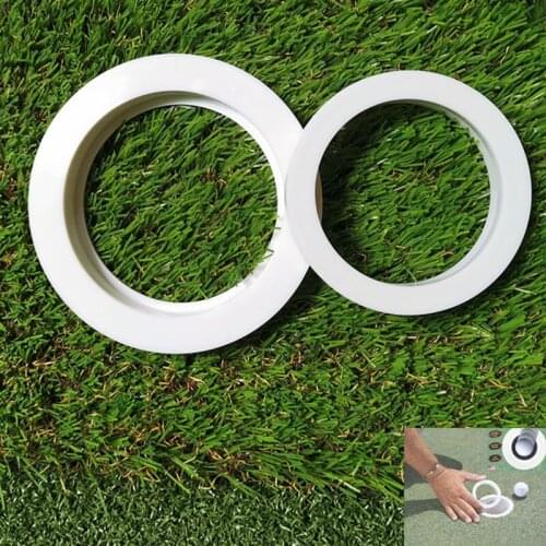 2 Pcs Golf Putting Green Hole Cup Rings Training Aid Outdoor Golf White PP Plastic Putting Cup Rings Sports Equipments