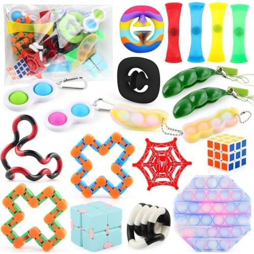 20 PCS Decompression DIY Stress Fidget Relief Toy Set Educational Toys for Kids/Adult Gift