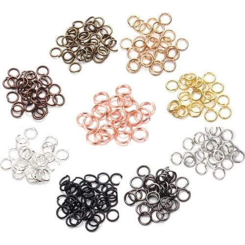 200 Pcs/Lot 8-20mm Mix Metal Color Opening Embossing Hair Ring Braid Dreadlock Bead Cuff Clip Braid Tool Hoop Circle