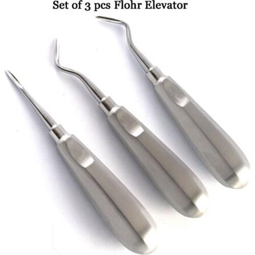 3 pcs/set Dental Extraction Minimally Invasive Stainless Steel Dental Elevator Oral Tooth Loosening Root Extraction Kit