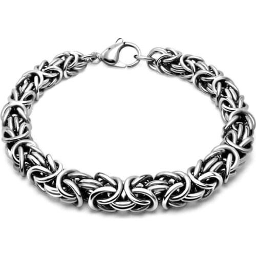 316L Stainless Steel Silver Plated Men Thick Bracelet Male Cuban Link Hand Chain Bangle Unisex Hip Hop Rock Style Dropshipping