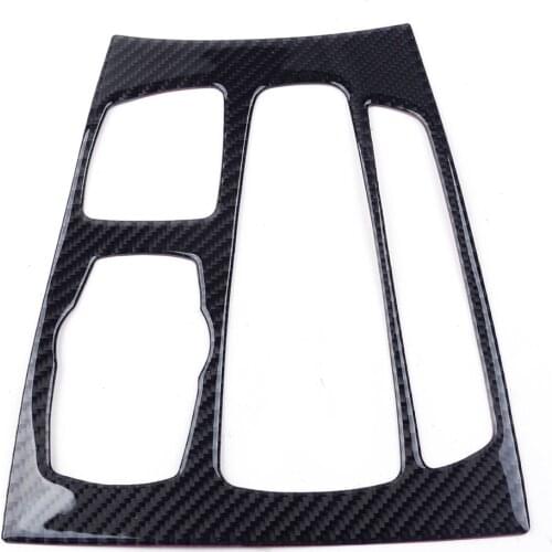 Car Carbon Fiber Gear Shift Box Panel Decoration Cover Trim Frame Fit For BMW X5 X6 F15 F16 2014 2015 2016 2017 2018