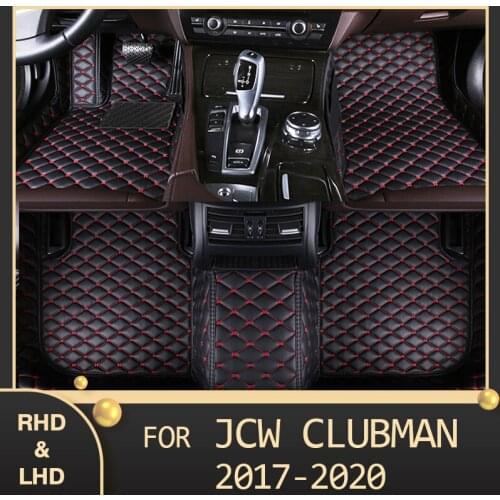 MIDOON Car floor mats for MINI JCW CLUBMAN 2017 2018 2019 2020 Custom auto foot Pads automobile carpet cover