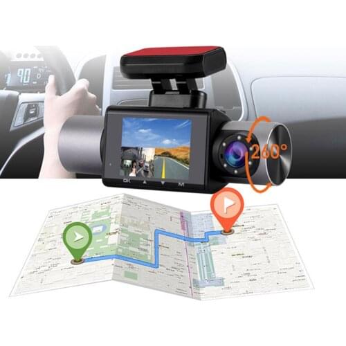 2in Built-In GPS Car Dash Cam Set Camera Recorder Driving Recorder With Night Vision Automatic Recorded Video Car Accessories