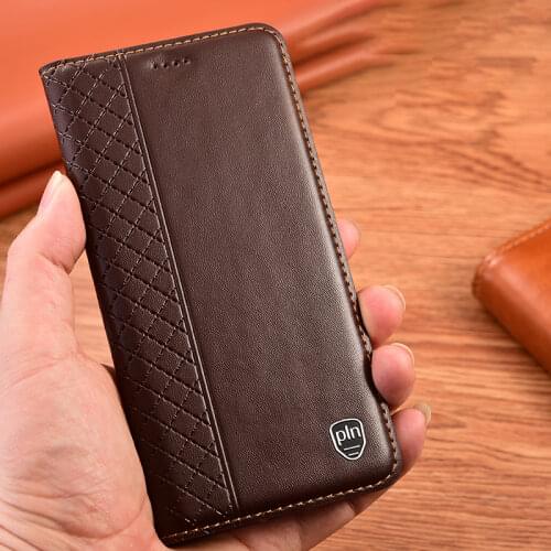 Business Genuine Leather Case For OPPO Realme C25S C25 C20 C20A C21 Magnetic Flip Cover Phone Cases