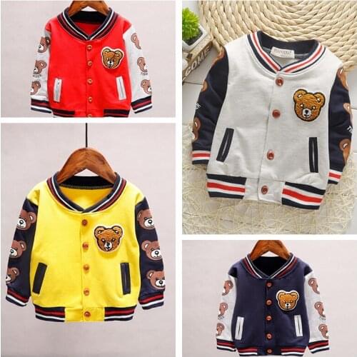 Toddler Boys Girls Clothes Cotton Coat Children Outwear Spring Autumn Fashion Cute Print Children Cardigan Infant Kids Jacket