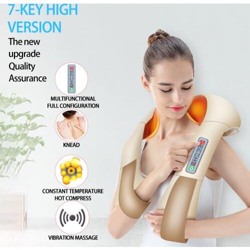 Home/Car U Shape Electric Shiatsu Back Neck Shoulder Body Massager Multifunctional infrared Kneading Therapy Shoulder Massagem