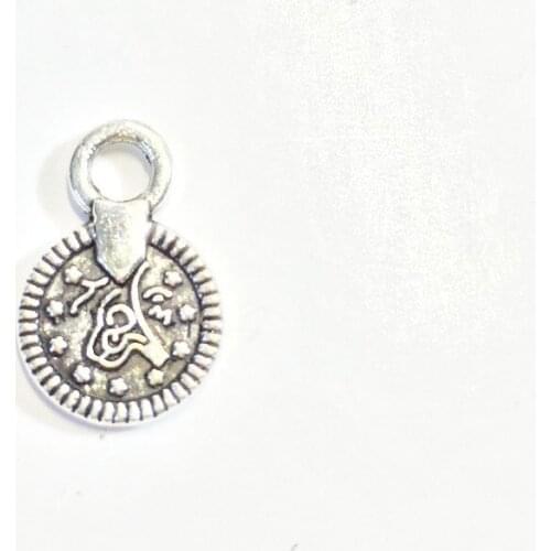 Eruifa 20pcs 10mm Burnished Silver Coin Wholesell necklace,earring bracelet jewelry DIY handmade