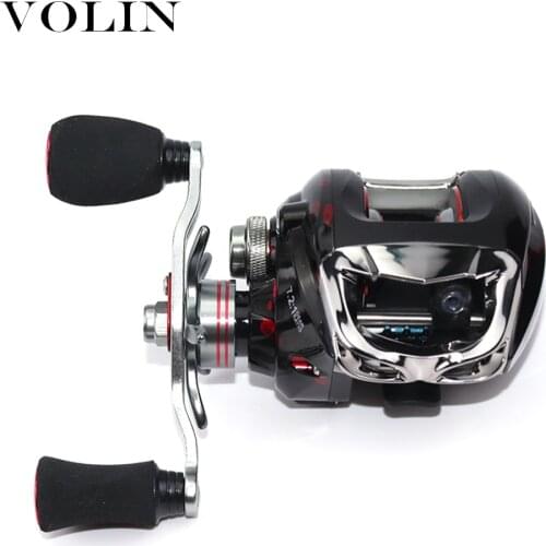VOLIN 2020 NEW Casting Fishing Reel 18+1BB 10kg/22LB Magnetic and Centrifugal Double Brake System Gear Ratio 7.2:1 Longcast Reel