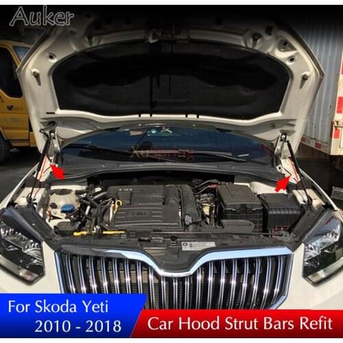 Car Front Bonnet Cover Support Lift Hydraulic Rod Strut Bars Bracket Refit Car accessories For Skoda Yeti 2009-2016