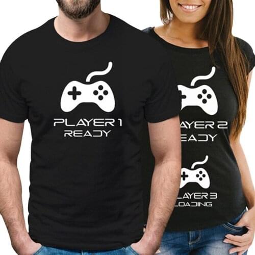 Summer Fashion T-shirt For Lover Player Letter Print Tee Shirt Tops Tops Couple Tops Women Men Short Sleeve T Shirts New