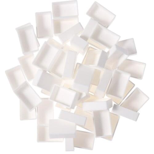 50Pcs Paint Grids Empty Half Pan Watercolor Trays Plastic Painting Palette Reusable Pigment Palettes Acrylic Painting Art Crafts