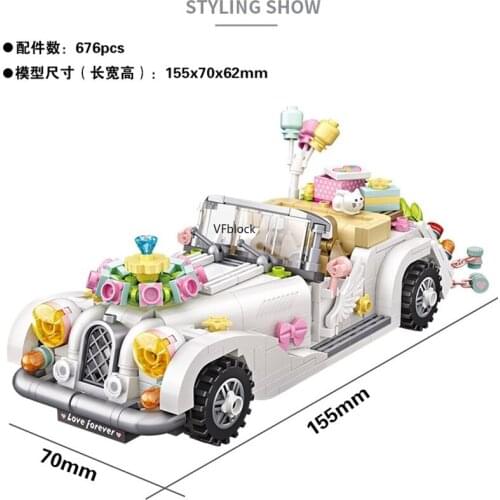 LOZ Mini Blocks Vehicle Building Bricks Luxury wedding Party Mini Car Model Toy Micro Blocks Girls Gifts Toys For children 1119
