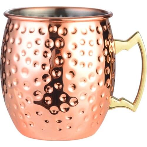 550ml Moscow Mule Copper Mug Handcrafted 304 Stainless Steel Cup Cocktail Glass Premium Gift For Drink Lovers Cup Bar Drinkware