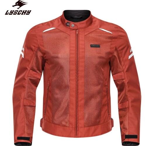 LYSCHY Summer Motorcycle Jacket Men Moto Riding Jacket Breathable Motorcycle Full Body Protection Moto Cross Motorbiker Clothing