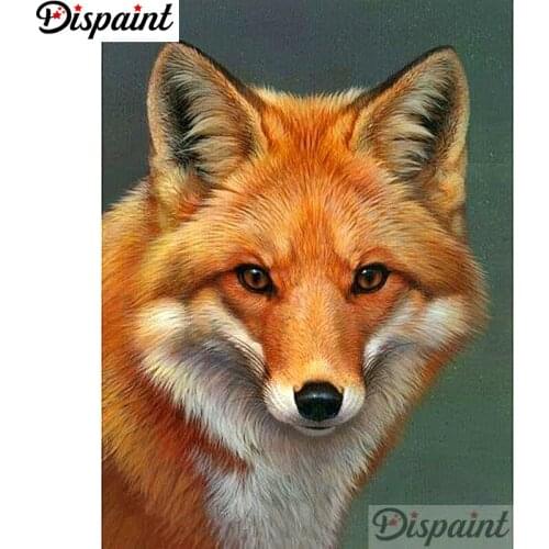 Dispaint Full Square/Round Drill 5D DIY Diamond Painting "Animal fox scenery"3D Embroidery Cross Stitch Home Decor Gift A12109