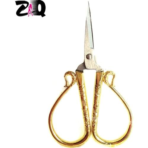 New delicate Beautiful stainless steel Classical scissor retro scissors European vintage Hand scissors 204