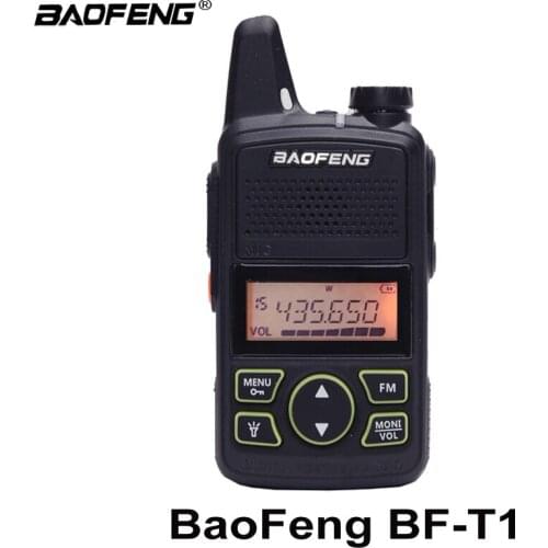 BAOFENG T1 MINI Two Way Radio BF-T1 Walkie Talkie UHF 400-470mhz 20CH Portable Ham FM CB Radio Handheld Transceiver