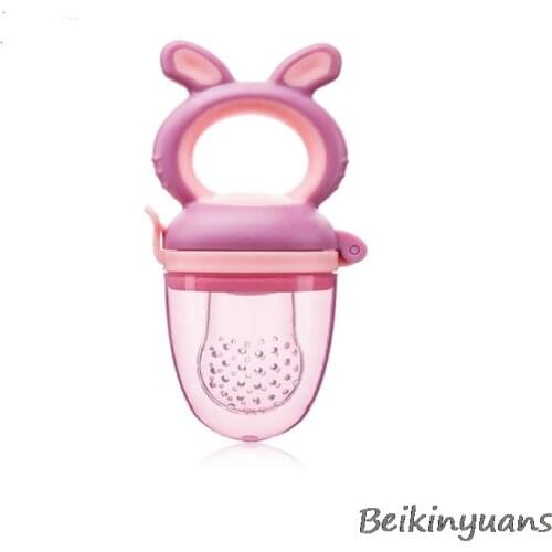 Baby Nipple Fresh Food Fruit Milk Feeding Bottles Learn Feeding Drinking Handle Teething Pacifier nipple