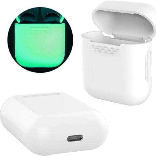 For Airpods 2 Luminous Silicone Case Fluorescent Protective Cover For Airpods 1 Earphones Protection Cover Mini Earbuds Case