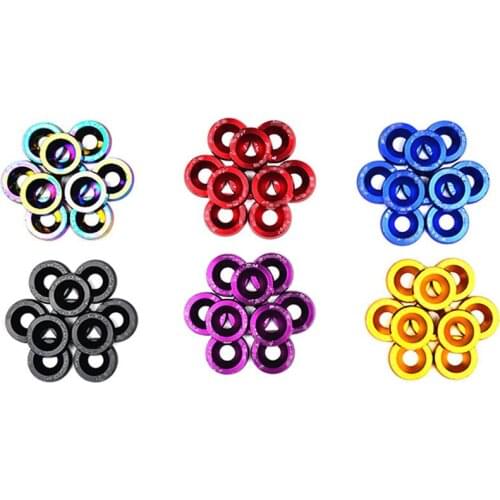 10pcs/set Car Modification Gasket Screw Universal Solid Seal Engine License Plate Frame Screw Nut Battery Guard Plate Washer