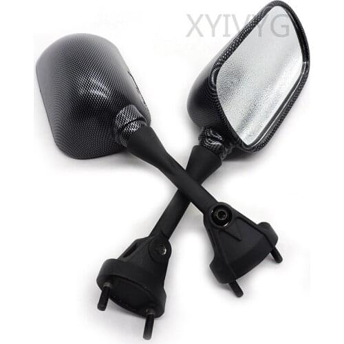Motorcycle Rear View Mirror For 2004 2005 2006 2007 2008 Kawasaki NinJia ZX6R ZX10R Plastic Shell Aluminium Stem Mirror