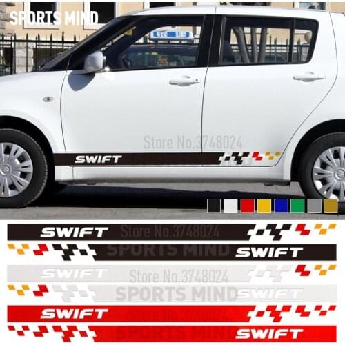 1 Pair Sports mind Vinyl Car Styling For Suzuki Swift Accessories RACING STRIPES GRAPHIC Car DECAL STICKERS