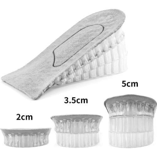 1pair Shoe Insoles Breathable Half Insole Heighten Heel Insert Sports Shoes Pad Cushion Unisex 2/3.5/5cm Height Increase Insoles