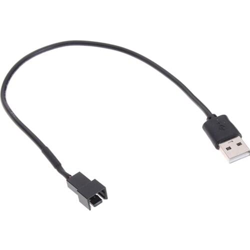 1Pc 5V 30cm 3/4 Pin Computer PC Fan Power Cable Connector Adapter Connect 3pin Or 4pin Fan To USB Adapter Cables