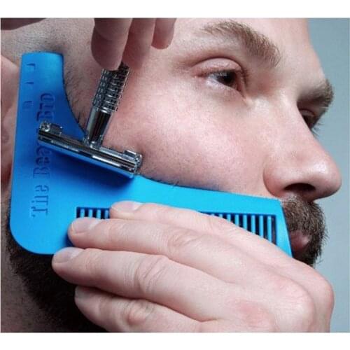 1PCS Beard Bro Beard Shaping Tool Gentleman Sex Man Beard Trim Template Hair Cut Molding Trim Template Beard Modelling KC1383