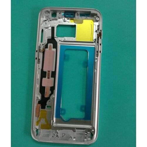 10x original Middle Frame For Samsung Galaxy S7 G930 G930F Mid Bezel Metal Frame Housing Chassis with Side Key Replacement Parts