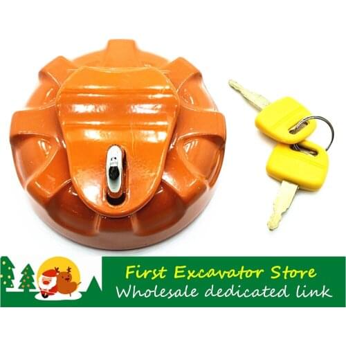 Excavator accessories For HITACHI ZAX 60/120/210/250/350/360/450/870-3G-6 Fuel tank cap High quality anti-theft diesel tank cap