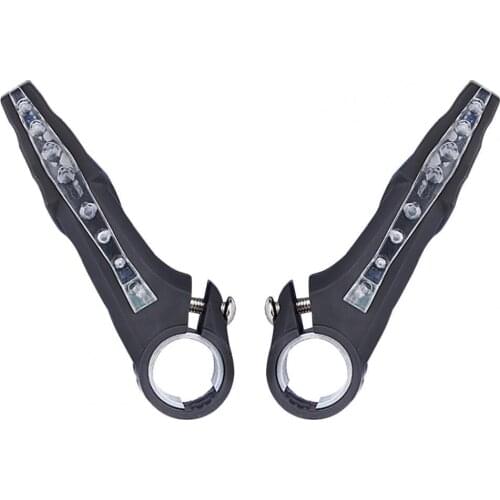 2Pcs Anti-rust Aluminum Alloy Horn Handlebar with LED Turn Light for MTB Bicycle