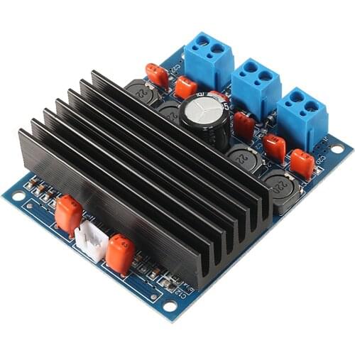 2 x 50W TDA7492 Class D High-Power Digital Amplifier Board Amp W/ Radiator Amplifier Module