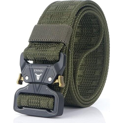 3.8cm Tactical Nylon Belt Men Women Outdoor Hunt Climbing Sports Clothes Accessory Army Fans Combat Training Military Waistband