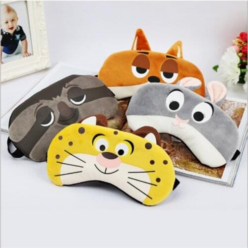 Bunny/Tiger/Fox/Sloth Sleeping Mask Rest Travel Relax Sleeping Aid Blindfold Ice Cover Eye Patch 50pcs