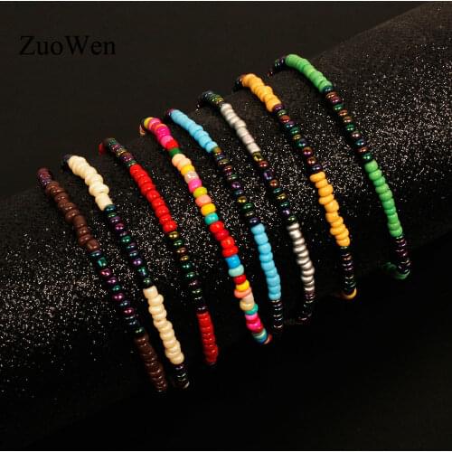 8Colors Bohemian Beach Handmade Colorful Seed Beads Anklet Womens Barefoot Sandals Foot Jewelry Leg Chain Ankle Bracelets