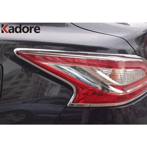 Car Exterior Accessories For Nissan Teana 2013 2014 2015 ABS Chrome Rear Back Light Lamp Cover Trim Tail Light Sticker Frame