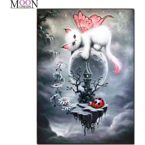 Diy Diamond Painting Butterfly Cat Embroidery Cross Stitch Mosaic Full Square Round Drill Rhinestones Home Decoration Needlework