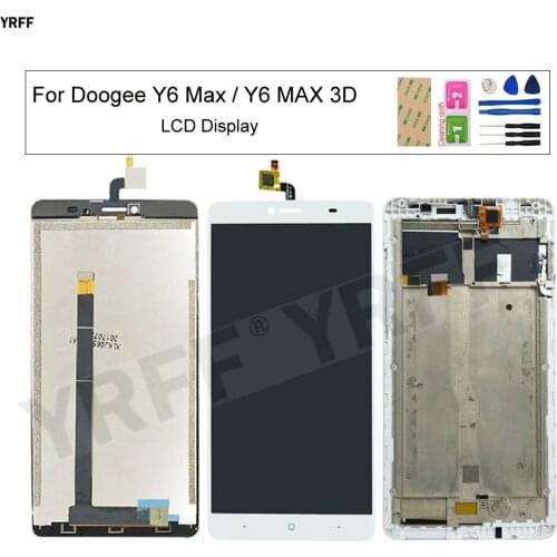 LCD Display For Doogee Y6 MAX 3D With Frame LCD Screens Touch Screen Digitizer Assembly Panel Phone Repair Sets