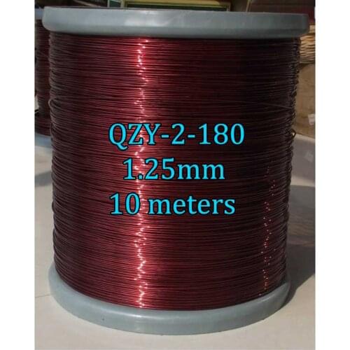 Cltgxdd 1.25mm 10m QZY-2-180 Polyester Enameled Wire Copper Magnetic Wires Coil Winding Enamelled Round Magnet Cable
