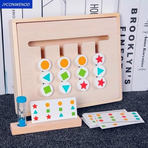Baby Toy Montessori Wooden Toys Four Colors Game Color Preschool Childhood Education Training Learning Toys Gift