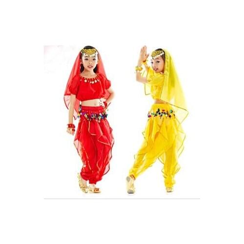 Popular belly dance costumes Wears for kids children show with 3 size 3 colors available good quality