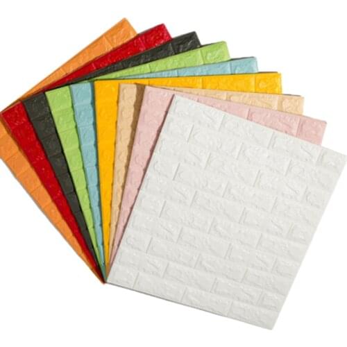 Home Wall Decor 3D Stereo Wall Stickers Waterproof Living Room Bedroom Wall Covering Simulation Brick Self-adhesive Wallpaper