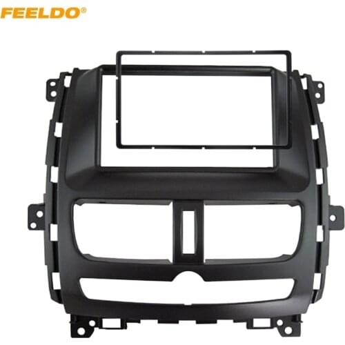 FEELDO Car Audio Stereo 2DIN Fascia Frame For Nissan Succe Shuaike Shaico 2009-2015 Radio Plate Panel Frame Dash Mount#HQ5027