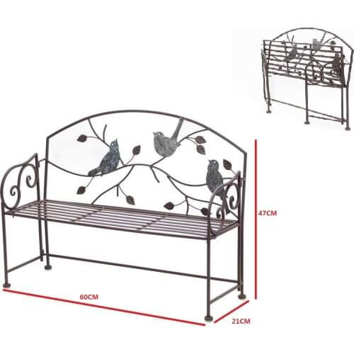 American country retro wrought iron mini flower pot balcony park chair garden shop window photography decorative flower stand