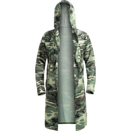 Fisoul Spring And Autumn Mens Casual Cardigan Fashion Long Sleeve Hooded Top Solid Color Simple Wild Loose Coat