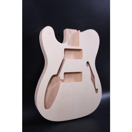 Left hand Fit Diy Unfinished Electric Guitar Body bass wood or also have mahogany made maple top
